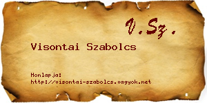 Visontai Szabolcs névjegykártya